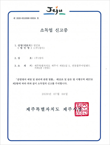 소득업신고증